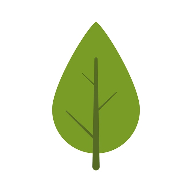 Vector groen blad pictogram geïsoleerd op witte achtergrond