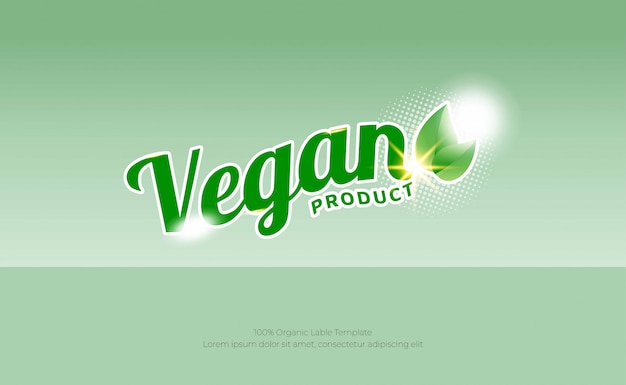 Groen blad veganistisch product achtergrond sjabloon