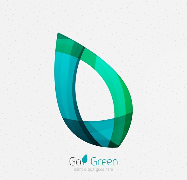 Vector groen concept geometrisch ontwerp eco blad