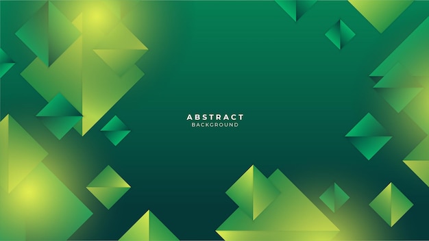 Groen en geel abstract banner achtergrond vector illustratie