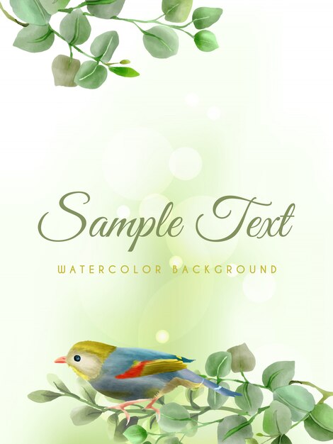 groen eucalyptus aquarel achtergrond
