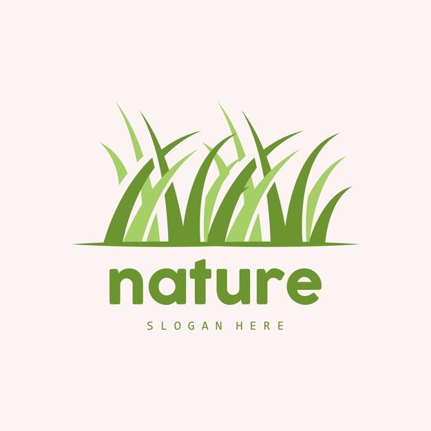 Groen gras logo natuur plant vector landbouw blad eenvoudig ontwerp sjabloon pictogram illustratie