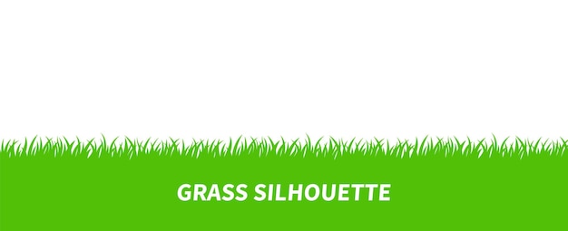 Vector groen gras silhouet achtergrond vectorillustratie voor conceptontwerp