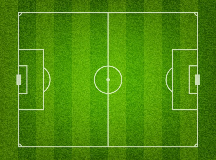Vector groen gras voetbalveld achtergrond