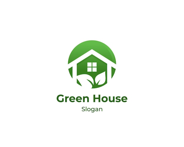 Groen huis tuin logo