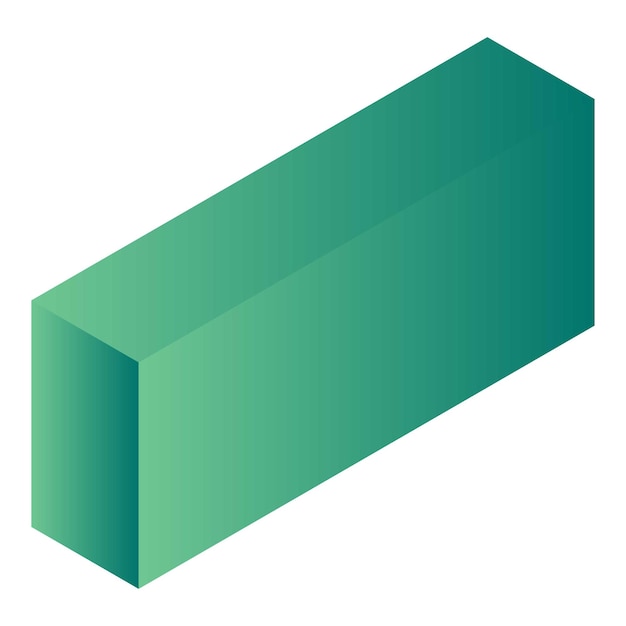 Groen kartonnen pakket pictogram Isometrisch van groen kartonnen pakket vector pictogram voor webdesign geïsoleerd op een witte achtergrond
