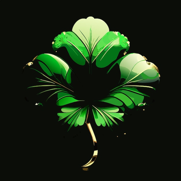 Groen klaver laat icoon geïsoleerd op witte achtergrond vector illustratie