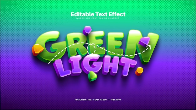 Groen licht leuk teksteffect