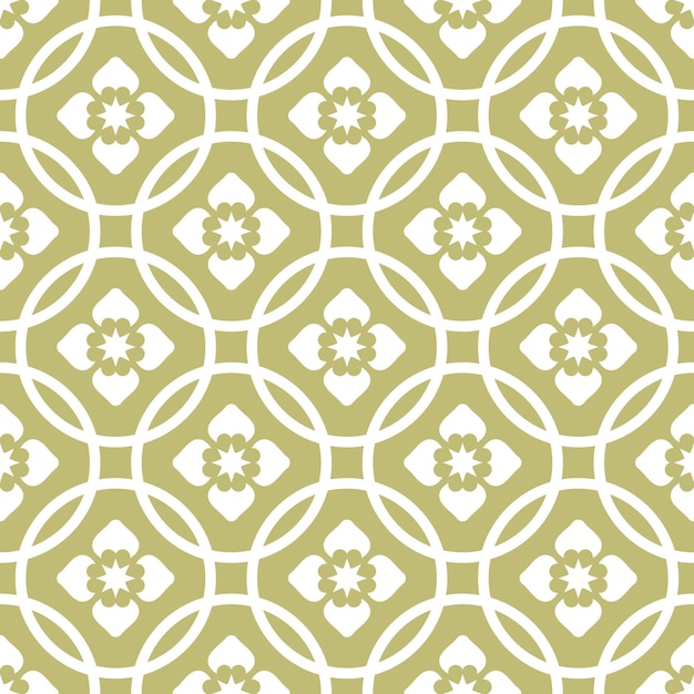 Groen naadloos patroon met witte geometrische vormen