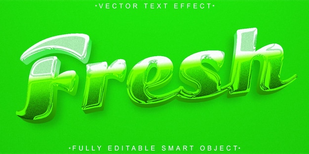 Vector groen natural fresh vector volledig bewerkbaar smart object text effect