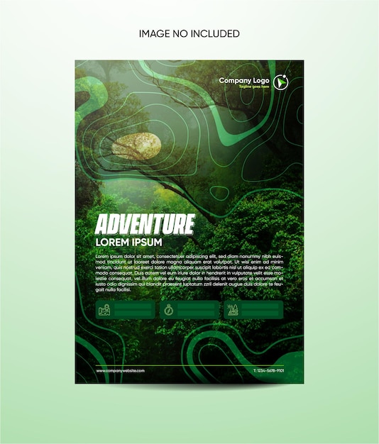 Groen natuur avontuur Flyer Brochure