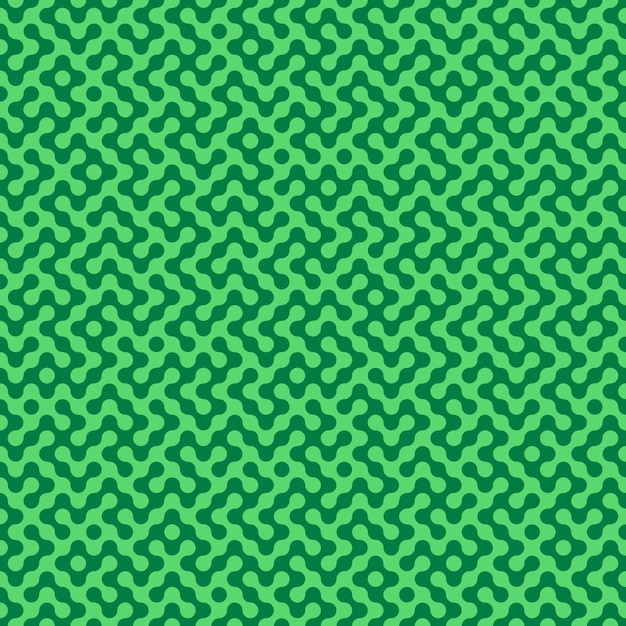 Vector groen natuurlijk gras naadloos geometrisch afgerond diagonaal doolhofpatroon