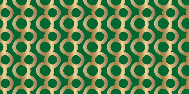 Groen Nieuwjaar naadloos patroon met gouden cirkels