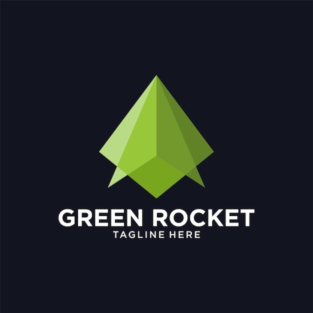 Vector groen raketlogo