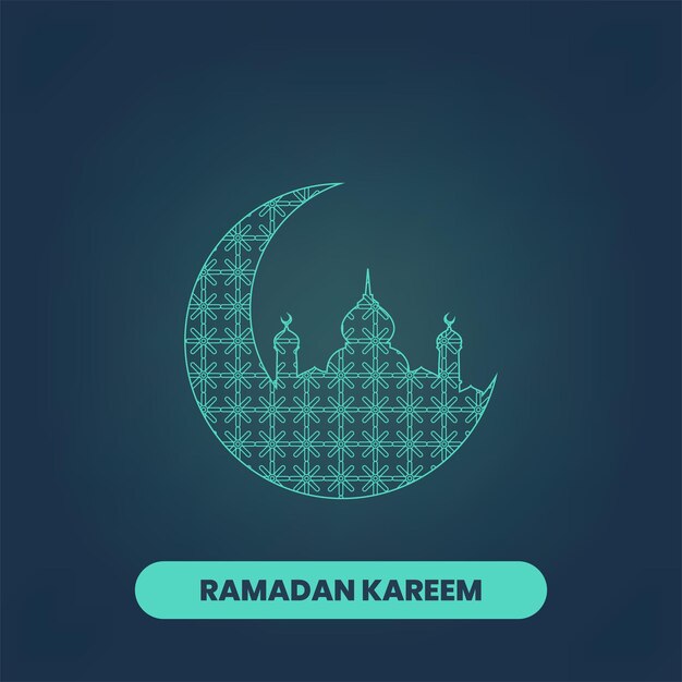 Groen Ramadan Karem ontwerp