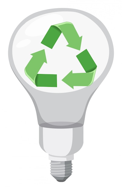 Groen recycle symbool geleid licht