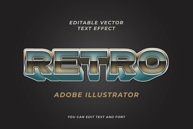 Groen retro bewerkbaar vectorgraan teksteffect