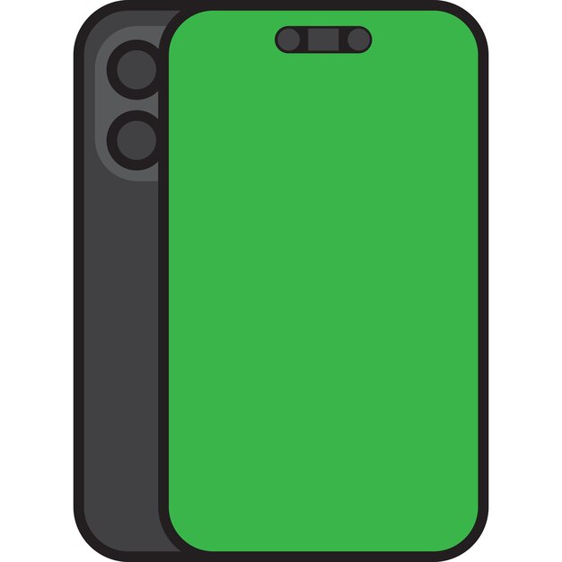 Vector groen scherm telefoon