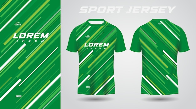 Groen shirt sport jersey ontwerp