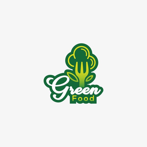 groen voedsellogo, afbeeldingen, vintage, veelzijdig en bedrijfslogo-ontwerp in vectorsjabloon.