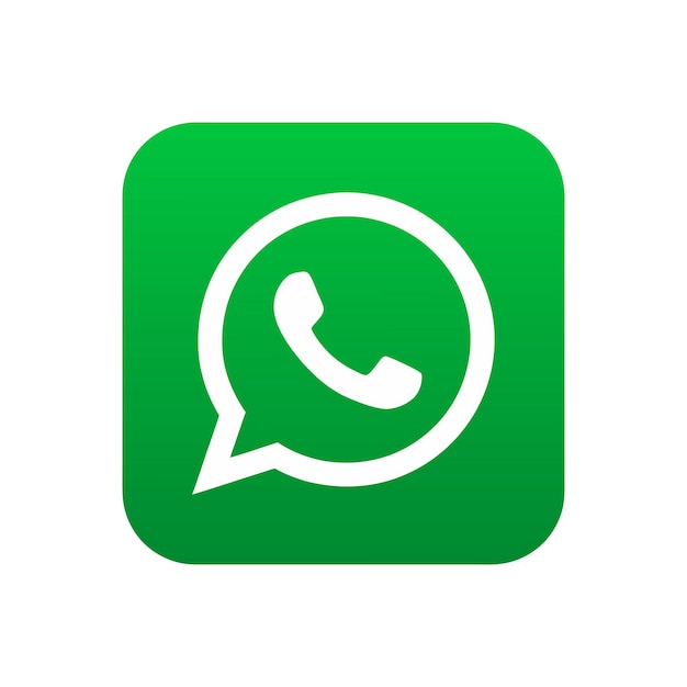 Groen WhatsApp icoon met een telefoon erop