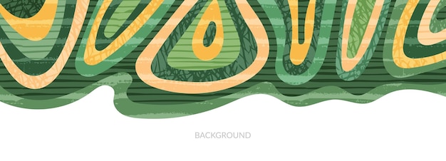 Vector groene abstracte rijstveld bovenaanzicht textuur vector achtergrond natuur patroon eco illustratie platteland banner ontwerp landbouw horizontaal landschap ecologische koptekst lay-out landelijk panorama
