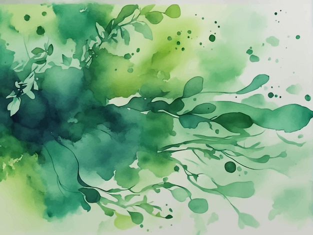 Vector groene aquarel achtergrond