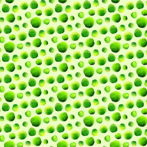 Groene aquarel dotty naadloze patroon