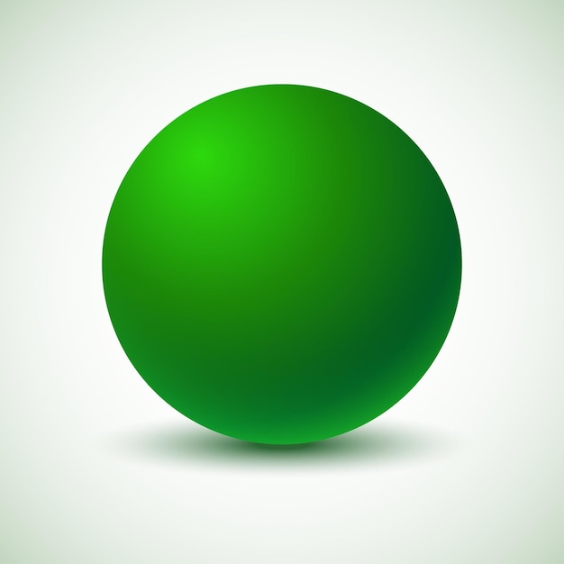 Groene bal. Vector illustratie.