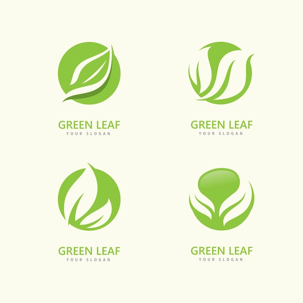 Groene blad logo vector pictogrammalplaatje