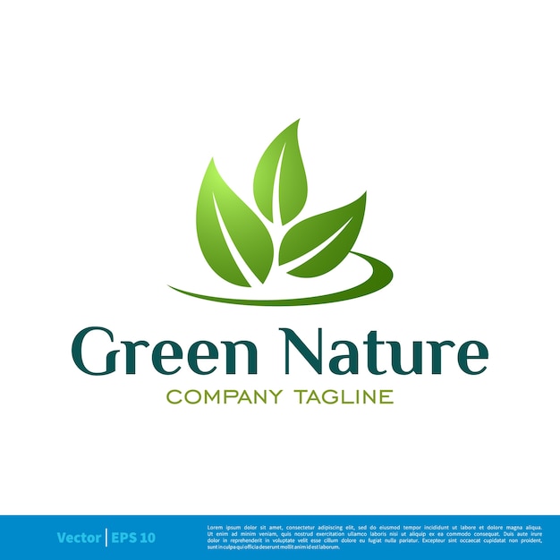 Groene bladeren ecologie pictogram Vector Logo sjabloon