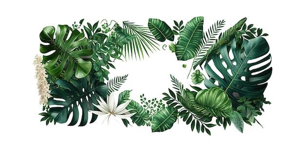 Groene bladeren van tropische planten struik Monstera palm Vector illustratie ontwerp