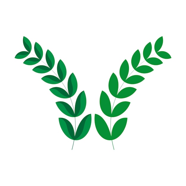 Groene bladeren vector op een witte achtergrond