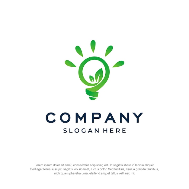 Groene bol logo verlof concept premium vector