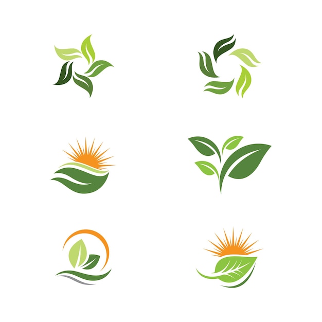 Groene boom blad ecologie natuur element vector design