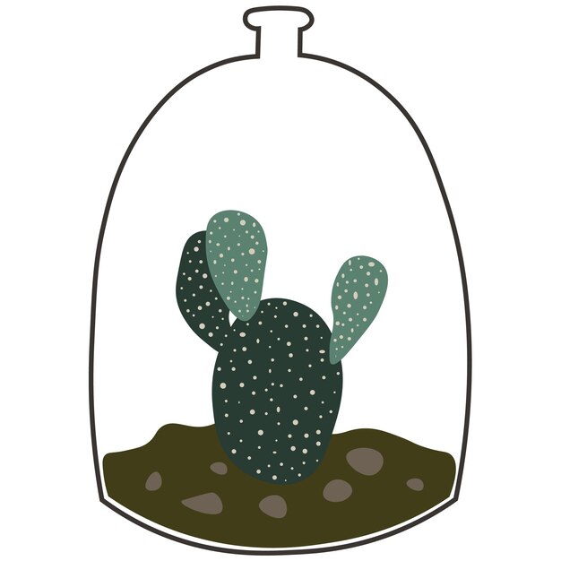 Groene cactus pot huis tuin botanische kamerplant