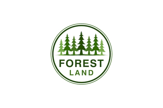 Groene ceder dennenboom logo natuur organisch milieu pictogram symbool afgeronde vorm illustratie
