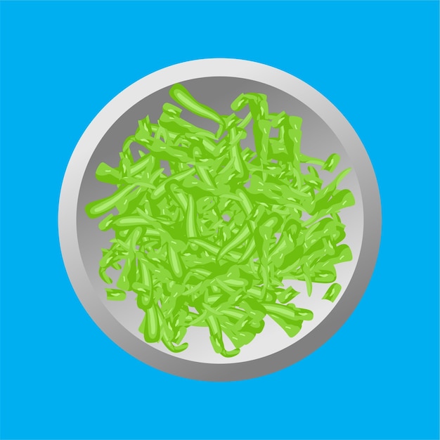 Vector groene chili aziatisch eten vector ontwerp