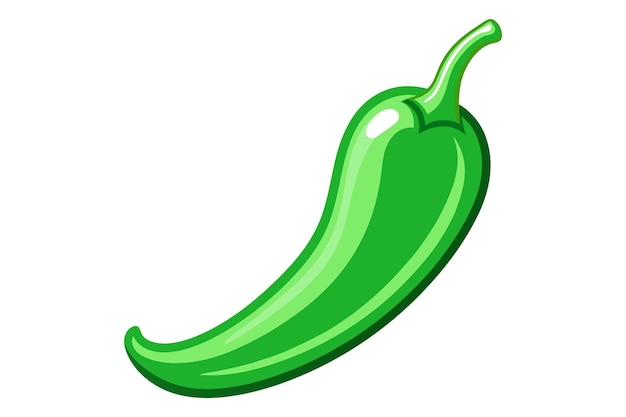 groene chili vector illustratie op witte achtergrond