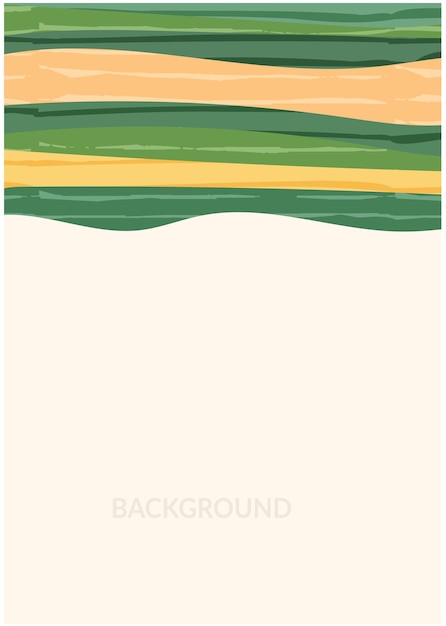 Groene collage abstracte veld achtergrond vector illustratie patroon met getextureerde natuur organische vorm met Krabbel A4 lay-out van verticale poster eigentijdse achtergrond sjabloon boekomslag decor