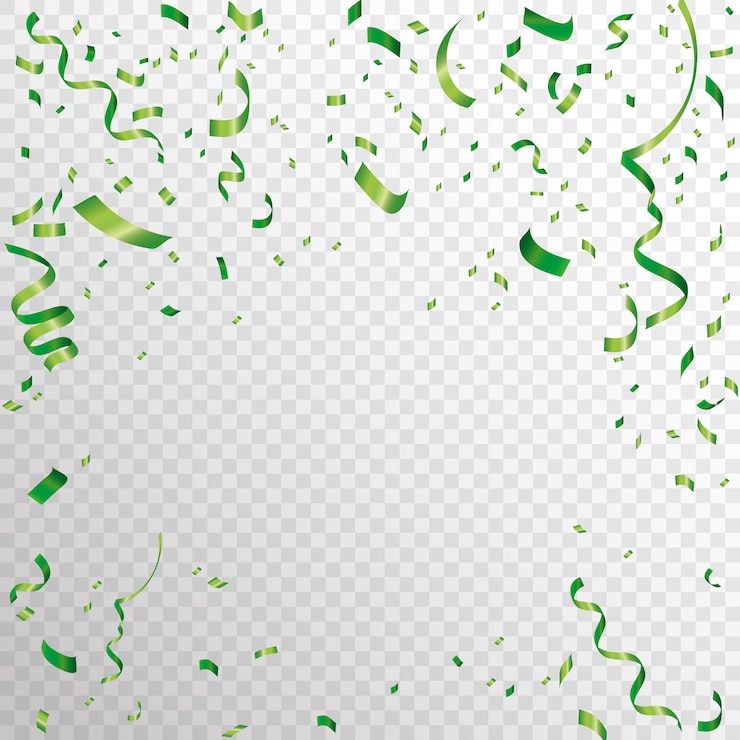 Groene confetti