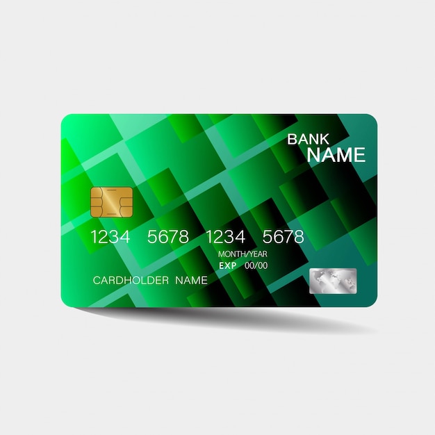 Groene creditcardsjabloon
