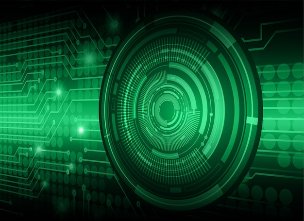 groene cyber circuit toekomstige technologie concept achtergrond