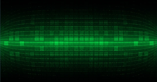 Groene cyber kring toekomstige technologie concept achtergrond