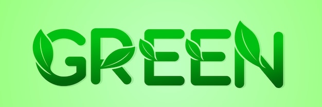 Vector groene ecologie brief voor natuur logo