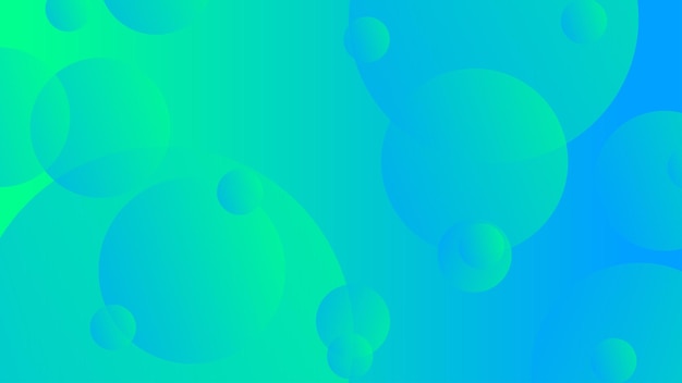 Groene en blauwe abstracte cirkel gradiënt moderne grafische achtergrond