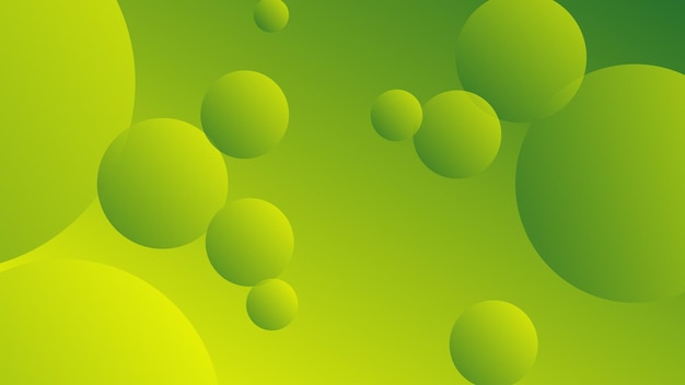 Groene en gele abstracte cirkel gradiënt moderne grafische achtergrond