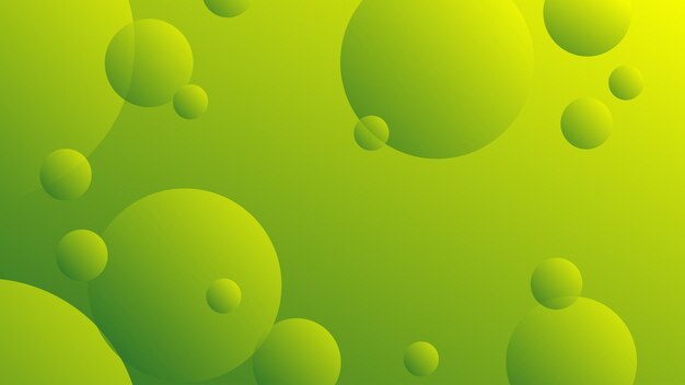 Groene en gele abstracte cirkel gradiënt moderne grafische achtergrond