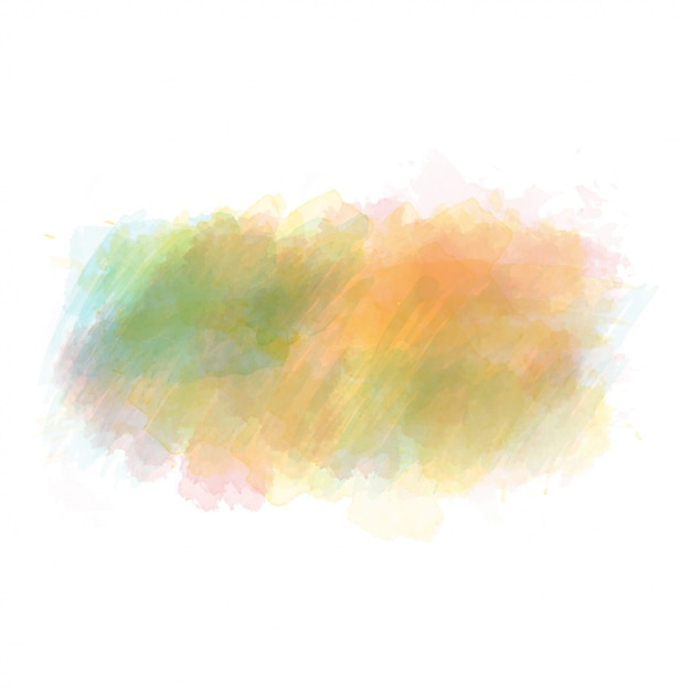 Groene en oranje aquarel geschilderd vector vlek geïsoleerd
