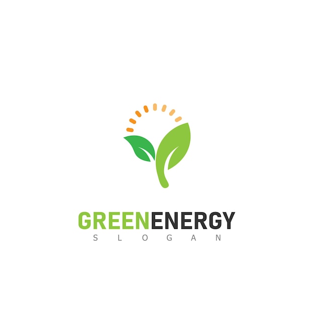 Groene energie Logo ontwerpt concept vector Leaf